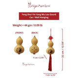 Divya Mantra Feng Shui Yin Yang Wu Lou Gourd Talisman Gift Pendant Amulet for Car Rear View Mirror Decor Ornament Accessories/Good Luck Charm Protection Interior Wall Hanging Showpiece-Red, Brown - Divya Mantra