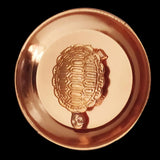 Divya Mantra Feng Shui Pure Copper 2 Inch Tortoise / Turtle with 3.5 Inch Diameter Water Plate; Vastu Living Positivity, Wealth, Money, Good Luck & Longevity; Home, Office Decor Gift Items / Products - Divya Mantra