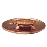 Divya Mantra Combo Of 2 Pure Copper Plates with 9 Wish Pyramids Vastu Dosh Nivaran Yantra Door Sticker & Feng Shui 2 Inch Tortoise /Turtle with 3.5 Inch Diameter Water Plate For Good Luck, Money-Brown - Divya Mantra