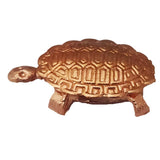 Divya Mantra Combo Of 2 Pure Copper Plates with 9 Wish Pyramids Vastu Dosh Nivaran Yantra Door Sticker & Feng Shui 1.5 Inch Tortoise/Turtle with 2 Inch Diameter Water Plate For Good Luck, Money-Brown - Divya Mantra