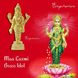 Divya Mantra Sri Hindu Goddess Laxmi Maa Idol Sculpture Statue Murti- Puja/Pooja Room, Meditation, Prayer, Office, Temple, Home Decor Gift Collection Item/Product- Wealth, Money, Good Luck, Prosperity - Divya Mantra