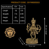 Divya Mantra Sri Hindu Goddess Mata Maha Kali Maa Idol Sculpture Statue Murti-Puja Room, Meditation, Prayer, Office, Temple, Home Decor Gift Collection Item/Product-Money, Good Luck, Prosperity-Yellow - Divya Mantra