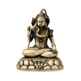 Divya Mantra Sri Hindu God Shiva Shankar Mahayogi Idol Sculpture Statue Murti - Puja Room, Meditation, Prayer, Office, Business, Home Decor/Collection Item/Product-Money, Good Luck, Prosperity-Yellow - Divya Mantra