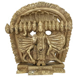 Divya Mantra Sri Hindu God Vishnu Vishwa Virat Swaroop Avatar Idol Sculpture Statue Brass Murti -Puja Room, Meditation, Office, Business, Home Decor Gift Collection Item/Product-Money,Good Luck-Yellow - Divya Mantra