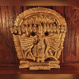 Divya Mantra Sri Hindu God Vishnu Vishwa Virat Swaroop Avatar Idol Sculpture Statue Brass Murti -Puja Room, Meditation, Office, Business, Home Decor Gift Collection Item/Product-Money,Good Luck-Yellow - Divya Mantra