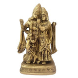 Divya Mantra Decorative Sri Hindu Goddess Radha And Lord Krishna Idol Sculpture Statue Murti - Puja, Meditation, Prayer, Office, Home Decor Gift Collection Item/Product-Money, Good Luck, Love - Yellow - Divya Mantra