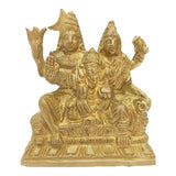 Divya Mantra Hindu God Shankar Bhagwan Parvati Devi and Ganesha Shiv Parivar Idol Sculpture Statue Murti-Puja Room, Meditation, Office, Home Decor Gift Collection Item/Product - Money,Good Luck-Yellow - Divya Mantra