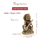 Divya Mantra Hindu God Sri Gadadhari Bajrangbali Hanuman Idol Sculpture Statue Murti Puja Room, Temple, Meditation, Office, Business, Home Decor Gift Collection Item/Product - Money, Good Luck-Yellow - Divya Mantra
