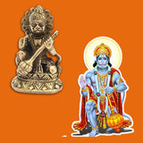 Divya Mantra Hindu God Sri Gadadhari Bajrangbali Hanuman Idol Sculpture Statue Murti Puja Room, Temple, Meditation, Office, Business, Home Decor Gift Collection Item/Product - Money, Good Luck-Yellow - Divya Mantra
