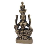 Divya Mantra Jain Goddess Yakshi Devi Padmavati with Lord Sri Parshvanatha in Her Crown Sculpture Statue Iron Murti for Puja, Meditation, Prayer, Office, Temple, Home Decor Gift Item/Good Luck -Yellow - Divya Mantra