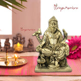 Divya Mantra Sri Hindu God Vishvakarma Diety Idol Sculpture Statue Murti-Puja, Meditation, Prayer, Office, Business, Home Table Decor Gift Collection Item/Product-Money, Good Luck, Prosperity-Yellow - Divya Mantra