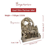 Divya Mantra Sri Hindu God Shiva, Goddess Parvati, Kartik, Ganesha Panchayat Family Parivar Idol Sculpture Statue Murti-Puja, Meditation, Prayer, Office, Temple, Home Decor Item-Money,Good Luck-Yellow - Divya Mantra