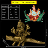 Hindu Goddess Maa Ganga Bramaha Putri Idol Sculpture Statue Brass  Murti - Puja Room, Meditation, Prayer, Office, Temple, Home Decor Gift Item/Product-Money, Good Luck, Prosperity-Yellow