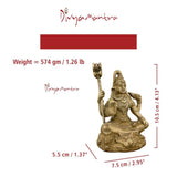 Divya Mantra Hindu Religious God Meditating Shiv Bhagwan With Yoga Mudra Idol Sculpture Statue Brass Murti Puja Room, Temple, Meditation, Concentration, Home Decor Item/Product-Money,Good Luck-Yellow - Divya Mantra