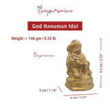 Divya Mantra Hindu God Sri  Sankatmochan Bajrangbali Hanuman Idol Sculpture Statue Murti Puja, Temple, Meditation, Office, Business, Home Decor Gift Collection Item/Product - Money, Good Luck-Yellow - Divya Mantra