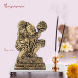 Divya Mantra Hindu God Sri Gadadhari Bajrangi Hanuman Lifting Parvat Idol Sculpture Statue Murti Puja Room, Temple, Meditation, Office, Business, Home Decor Gift Collection Lucky Item/Product-Yellow - Divya Mantra