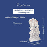 Divya Mantra Sri Vishnu And Laxmi on Sheshnag Idol Sculpture Statue Murti - Puja Room, Meditation, Prayer, Office, Business, Home Decor Gift Collection Item/Product-Money, Good Luck, Prosperity-Silver - Divya Mantra