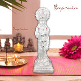 Divya Mantra Hindu Goddess Sri Sita Idol Sculpture Statue Murti -Puja Room, Decorative, Meditation, Prayer, Office, Temple, Home Decor Gift Collection Item/Product-Money, Good Luck, Prosperity-Silver - Divya Mantra