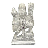 Divya Mantra Hindu God Sri Gadadhari Bajrangi Hanuman Lifting Parvat Idol Sculpture Statue Murti Puja Room, Temple, Meditation, Office, Business, Home Decor Gift Collection Lucky Item/Product - Silver - Divya Mantra