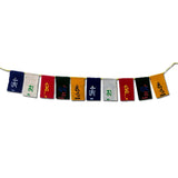 Divya Mantra Premium Quality Tibetan Buddhist Om Mani Padme Hum Positive Vibes Prayer Flags For Car / Motorbike, Bike, Bullet Gift Decor Ornament Accessories Collectible Good Luck - 3 Feet Multicolor - Divya Mantra