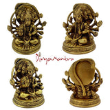 Divya Mantra Sri Hindu God Panchmukhi (Five Faced) Hanuman Idol Sculpture Statue Murti - Puja Room, Meditation, Prayer, Office, Business, Temple, Home Decor Lucky Gift Collection Item/Product - Yellow - Divya Mantra