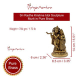 Divya Mantra Decorative Sri Hindu Goddess Radha & Lord Shri Krishna Idol Sculpture Statue Murti -Puja, Meditation, Prayer, Office, Home Decor Gift Collection Item/Product-Money, Good Luck, Love-Yellow - Divya Mantra