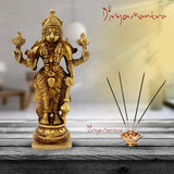 Divya Mantra Decorative Sri Vishnu God Idol Sculpture Statue Murti - Puja Room,Temple, Meditation, Prayer, Office, Business, Home Decor Gift Collection Item/Product-Money, Good Luck, Prosperity-Yellow - Divya Mantra