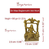 Divya Mantra Sri Hindu Goddess Baglamukhi Idol Sculpture Statue Murti - Puja Room, Pooja Ghar, Temple, Meditation, Office, Business, Home Decor Collection Item Gift/Product - Money, Good Luck- Yellow - Divya Mantra