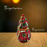 Divya Mantra Wulu / Wu Lou / Hu Lu Chinese Gourd Good Luck Feng Shui Money, Wish Fulfillment, Wealth Charm, Happiness Success, Financial Gains, Office, Home Decor Gift Collection Item / Product - Red - Divya Mantra