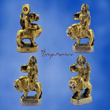 Divya Mantra Sri Hindu Goddess Durga Maa Idol Sculpture Statue Murti- Puja Room, Meditation, Prayer, Office, Temple, Home Decor Gift Item/Product-Wealth, Money, Good Luck, Prosperity Set of 2- Yellow - Divya Mantra