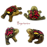 Divya Mantra Decorative Feng Shui King Money Frog Pair Pure Brass Aroma Incense Stick Holder/ Agarbatti Stand For Good Luck, Puja Room, Home Decor, Showpiece Gift Item Collection Set of 2 -Multicolour - Divya Mantra