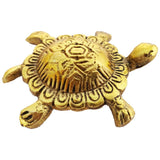 Divya Mantra Chinese Feng Shui Glass 2.5 Inch Tortoise with 4 Inch Diameter Water Plate Home Decor Collectible Ornament; Vastu Living, Wealth, Money, Health, Good Luck Charm Set - Multicolor, Gold - Divya Mantra