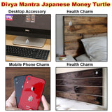 Divya Mantra Japanese Lucky Charm Money Turtle Pair Home Decor Statue & Chinese Feng Shui Metal 4 Inch Tortoise with 5.5 Inch Water Plate; Vastu Living, Wealth, Health, Good Luck Set - Gold, Silver - Divya Mantra