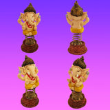 Divya Mantra Bobblehead Figure For Office, Car Dashboard Bobble Head Spring Shaking Sri Ganesha Kids Toy Doll Showpiece, Collection Figurines, Home Decor / Yoga Meditation Room Decoration - Yellow - Divya Mantra