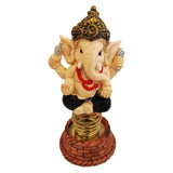 Divya Mantra Sri Ganeshji Bobblehead Figure For Office, Car Dashboard Bobble Head Spring Shaking Kids Toy Doll Showpiece, Collection Figurines, Home Decor / Yoga Meditation Room Decoration - Black - Divya Mantra