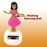 Divya Mantra Bobblehead Figure Solar Powered Car Dashboard Bobble Head Dancing Shaking Hulla Hawaiian Girl Kids Toy Doll Showpiece, Collection Figurines, Office Desk Home Decor /Room Decoration - Pink - Divya Mantra