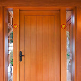 Divya Mantra Swastik Pure Brass Gold Hanging Shubh Labh Diya Hindu Home Wall Decor Sticker Entrance Door Symbol Pooja Items Decorative Showpiece Mandir Decoration Accessories - Multicolor - Set of 2 - Divya Mantra
