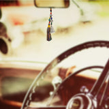 Bell Car Accessories Interior Decoration Mirror Hanging Home Wall Decor Items for Kitchen, Balcony, Garden, Living Room, Aesthetic Decorative Metal Luck Wind Chime Latest Stylish
