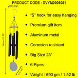 Metal 6 Pipe Wind Chimes for Balcony with Sound Windchime for Home Decoration Garden Decor Items Big Size 28"