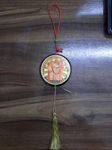 Spiritual Hindu Goddess Mehandipur Balaji Pendant Amulet Car Rear View Mirror Decor Ornament Accessories/Good Luck, Money, Wealth Interior Home Wall Hanging Gift Showpiece
