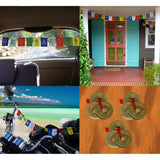 Divya Mantra Tibetian Buddhist Prayer Flags For Home, Car, Motorbike and Three Good Luck Chinese Coins Combo - Divya Mantra