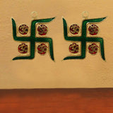 Divya Mantra Combo Of Two Swastik Symbol Wall Hanging for Good Luck and Fortune - Divya Mantra