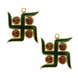 Divya Mantra Combo Of Two Swastik Symbol Wall Hanging for Good Luck and Fortune - Divya Mantra