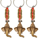 Divya Mantra Combo of Three Ganesha Key Chains with Feng Shui Coins - Divya Mantra