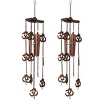 Divya Mantra Combo of Two Feng Shui Om 5 Pipes Wind Chimes - Divya Mantra