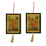 Divya Mantra Set of Two Hanuman Lifting Parvat Car / Wall Hanging - Divya Mantra