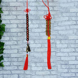 Divya Mantra Combo of Feng Shui 6 Coins Hanging and 12 Coins Bell Hanging For Weath And Fortune - Divya Mantra