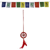 Divya Mantra Combo Of Tibetan Prayer Flag and Dream Catcher For Car - Divya Mantra