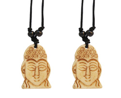 Combo of Two Tibetan Gautam Buddha Head Pendant Necklace