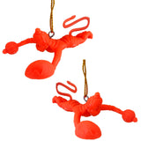 Divya Mantra Combo Of Two Orange Flying Hanuman Car Mirror Hangings Décor - Divya Mantra